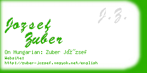 jozsef zuber business card